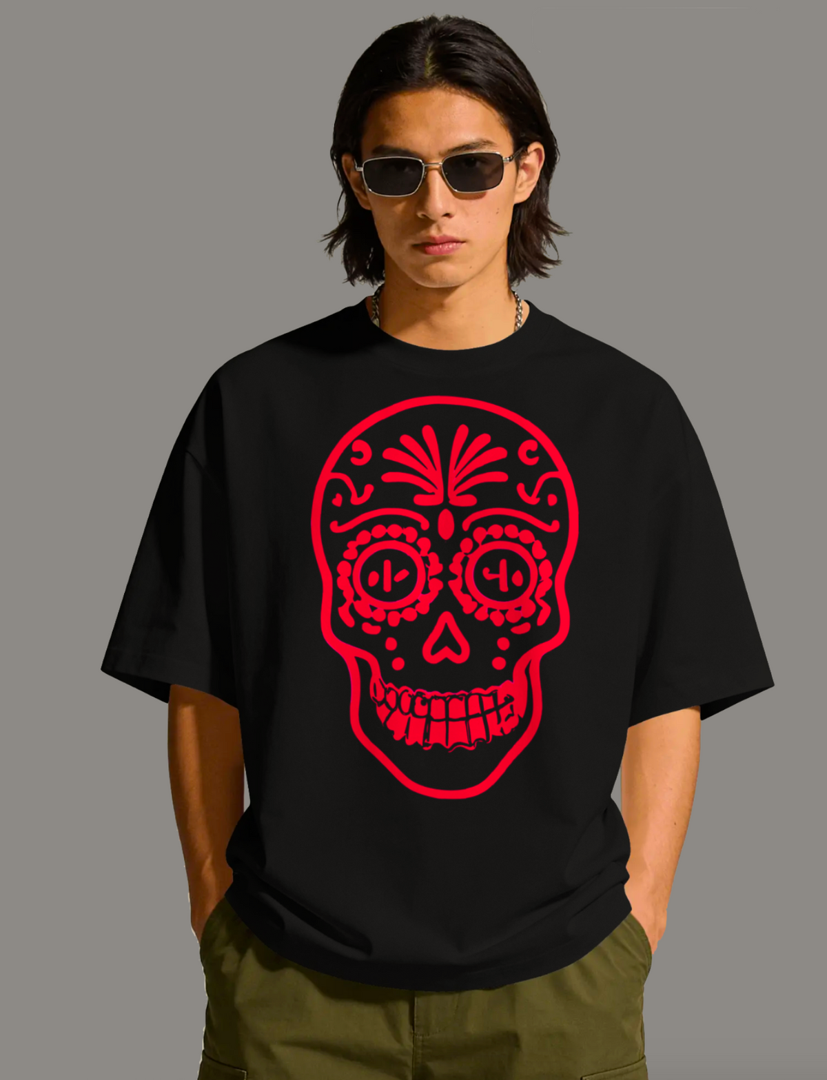 Red Calavera Tee / Camiseta