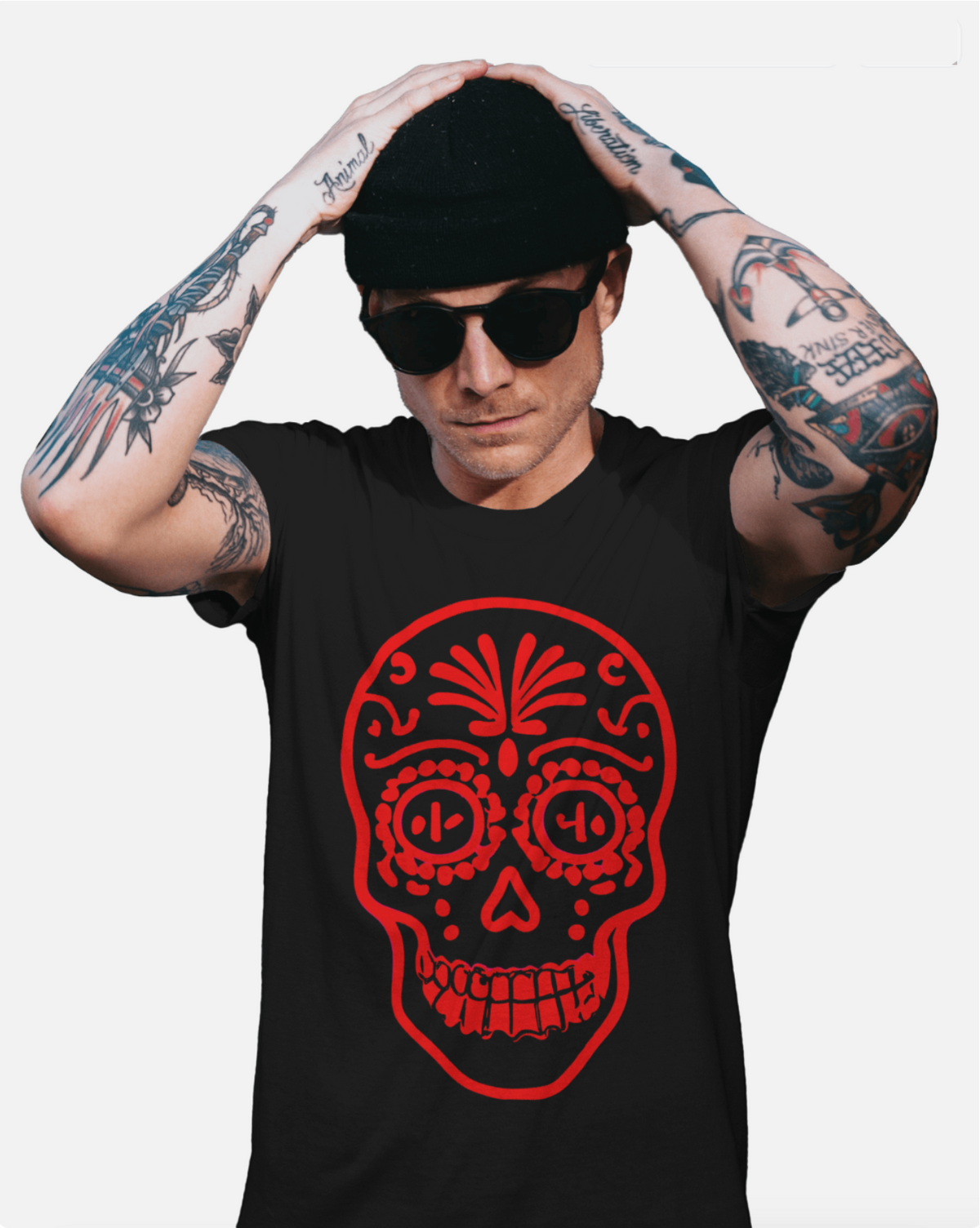 Red Calavera Tee / Camiseta