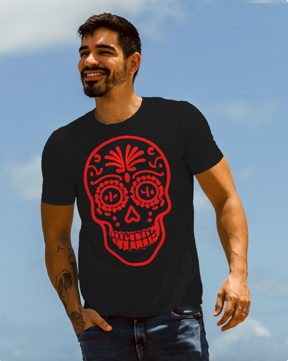 Red Calavera Tee / Camiseta