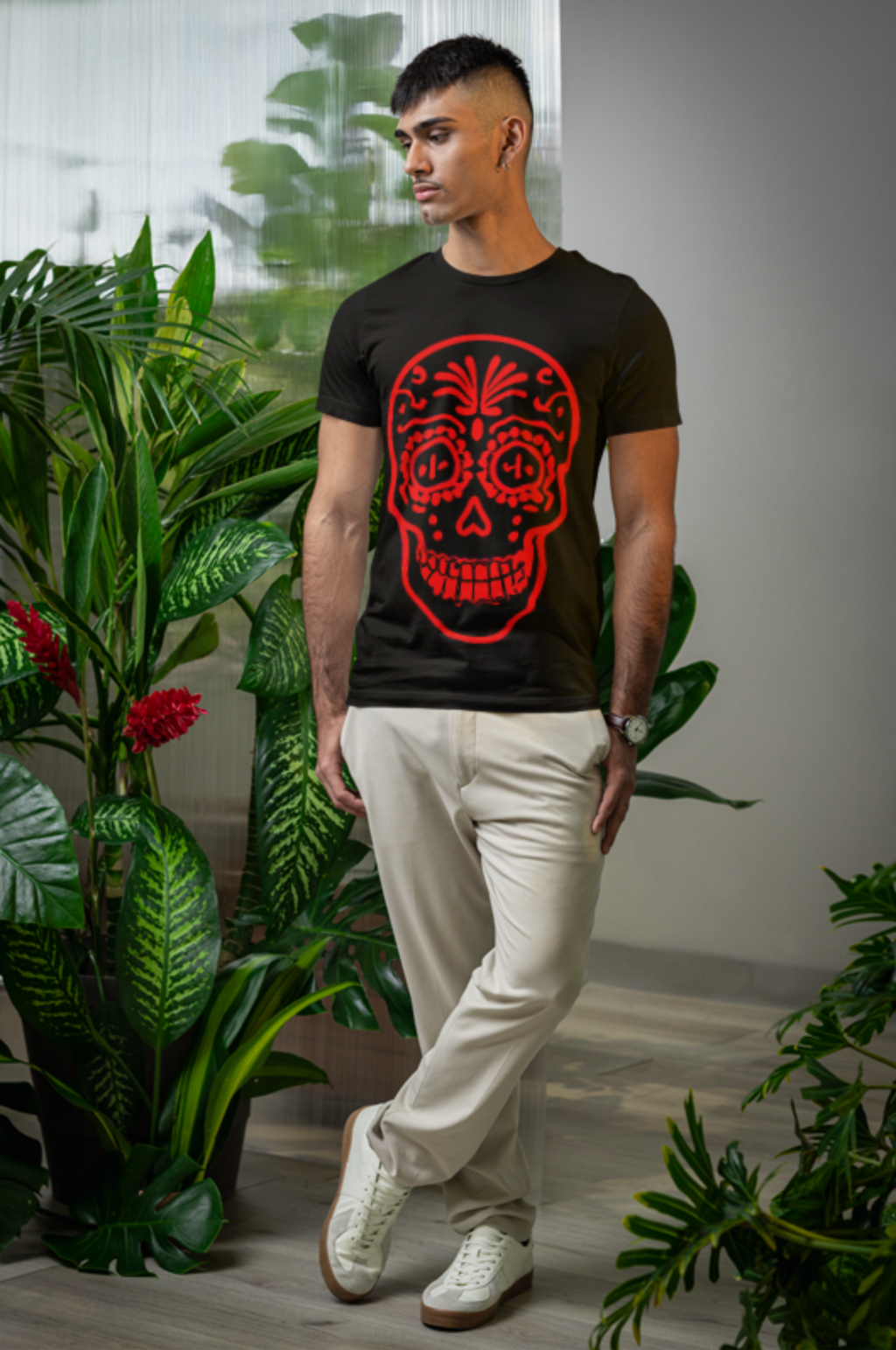 Red Calavera Tee / Camiseta