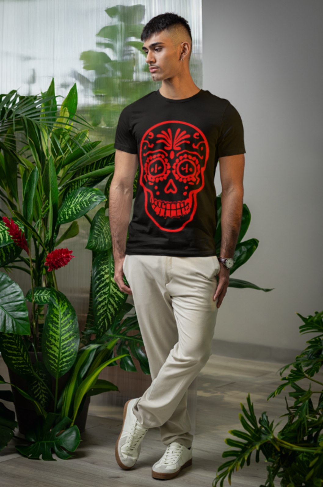 Red Calavera Tee / Camiseta