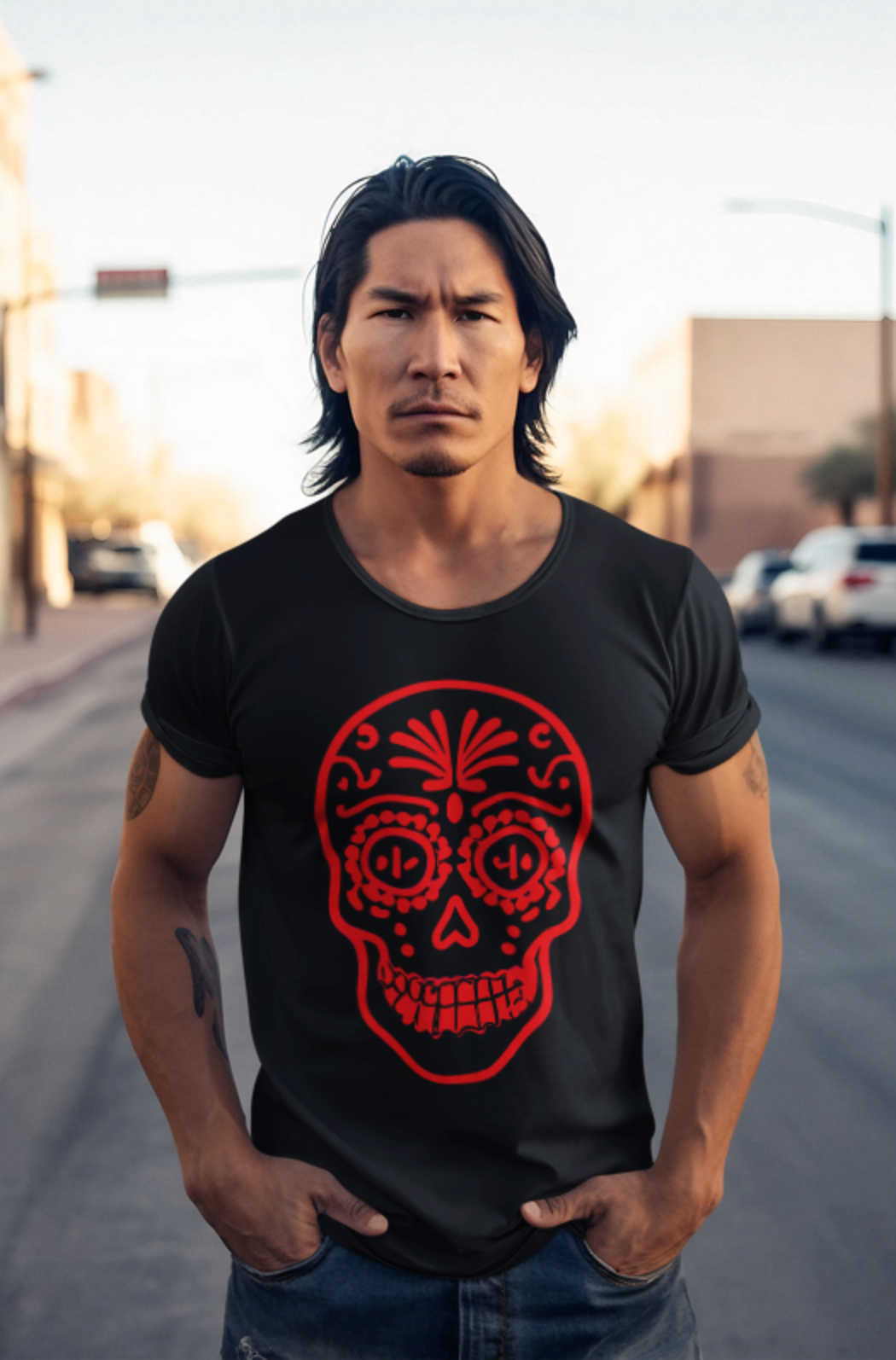 Red Calavera Tee / Camiseta