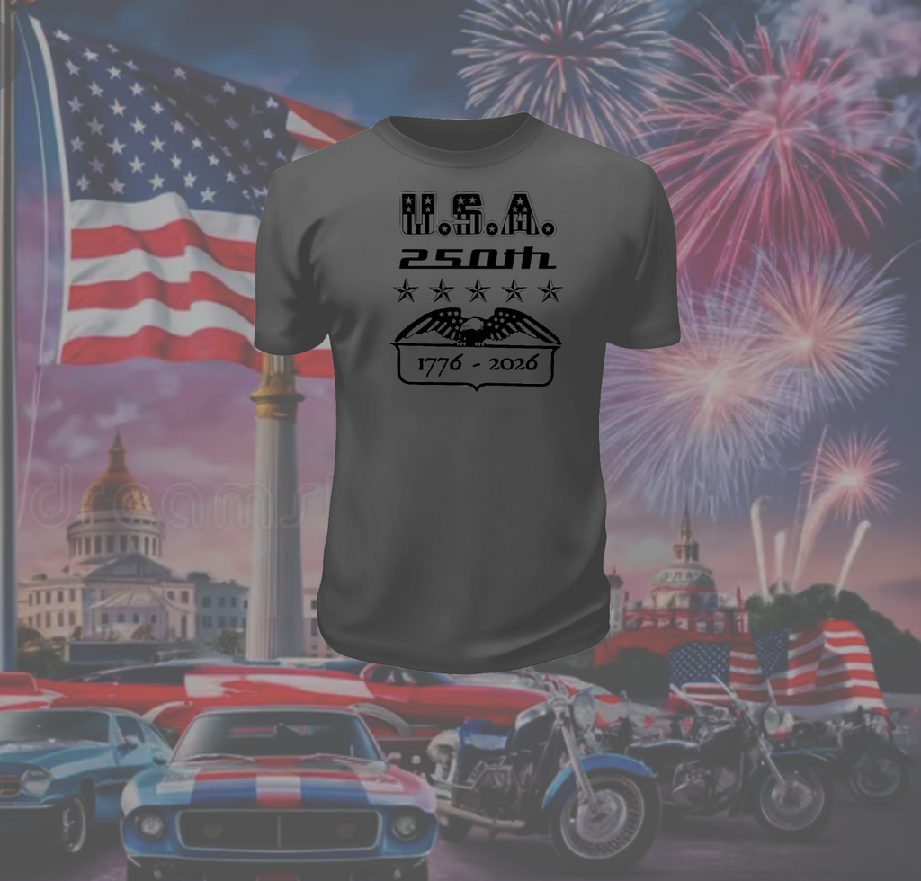 USA 250th Commemorative Vintage Style T-Shirt