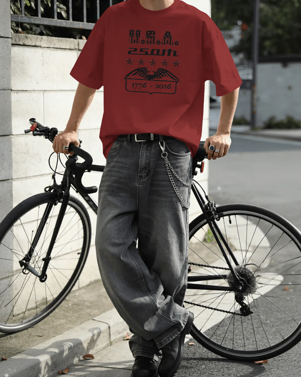 USA 250th Commemorative Vintage Style T-Shirt