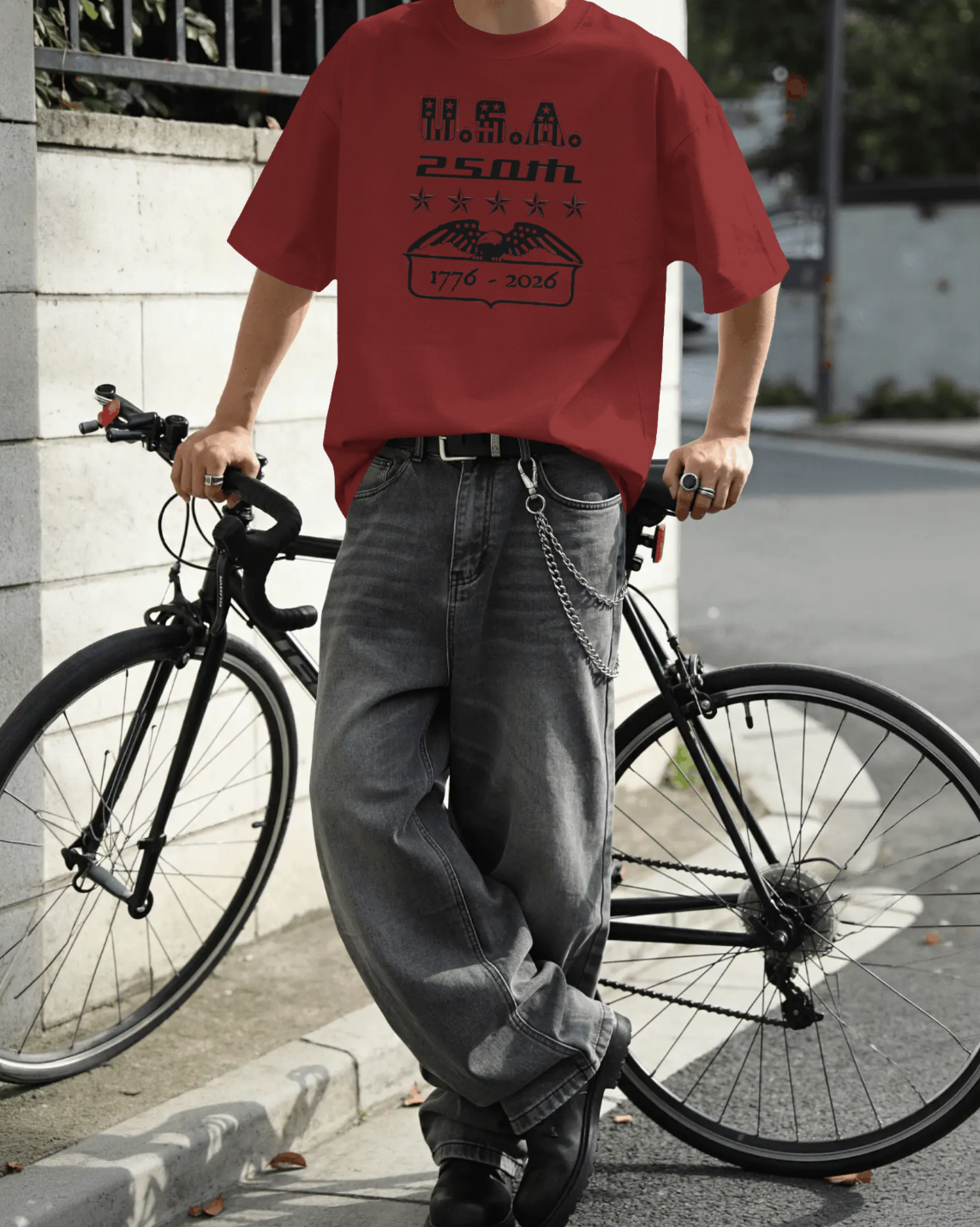 USA 250th Commemorative Vintage Style T-Shirt