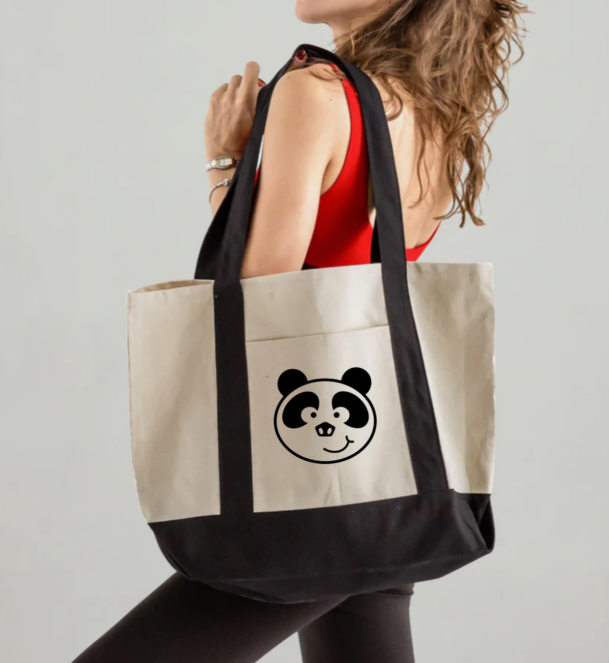 Panda - Iconic Two-Color Trader Canvas Bag