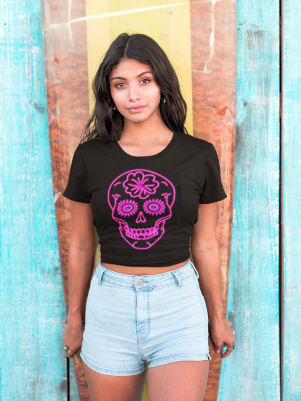 Camiseta con Calavera Rosa / Pink Skull Tee