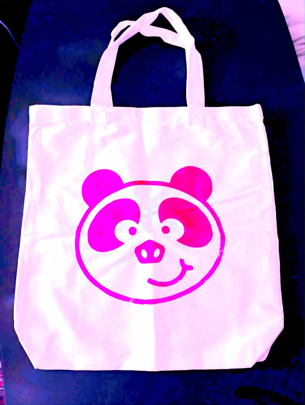 Hot Pink Panda Canvas Bag / Bolsa con Panda Rosa