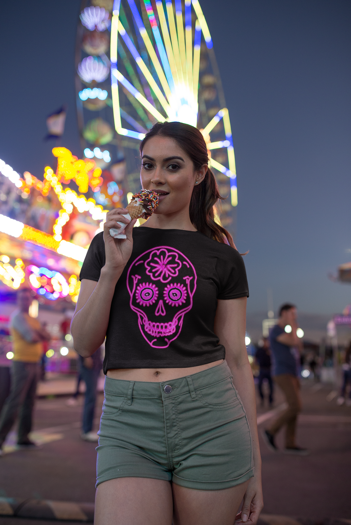 Camiseta con Calavera Rosa / Pink Skull Tee